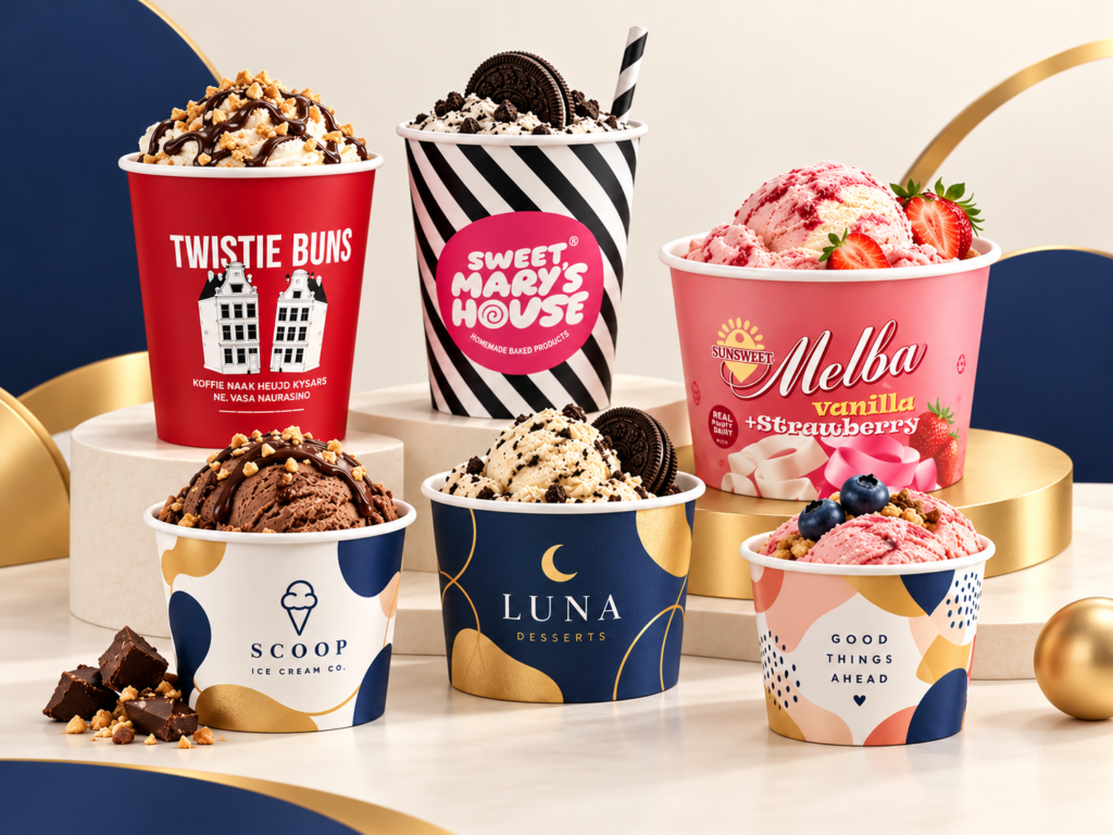 Ice cream cups, custom